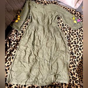 CUTE Flirty Army Green Dress Size Juniors XXL